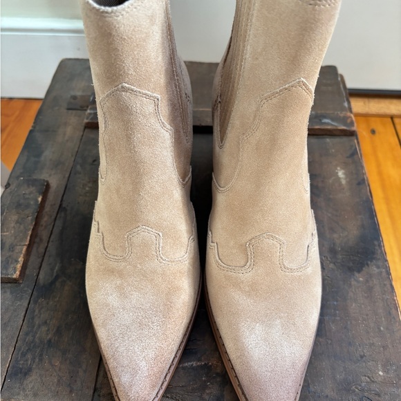 NWOT Sam Edelman West Bootie, leather, western, tan, suede 9.5 boho - Picture 6 of 9
